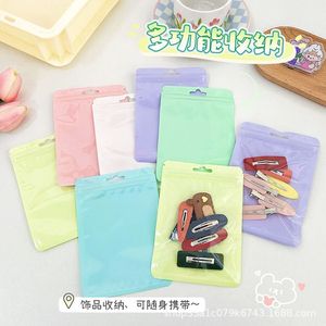 Pink Transparent Self <b>Seal</b> Plastic Bag Rectangle Dustproof Storage Packaging For Cosmetics Makeup <b>Brush</b> Food Container - Product Image 3