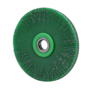 Brosse rotative industrielle en acier pour élimination de la rouille, avec roue recouverte de caoutchouc, pour usage sur banc de travail - Product Image 2