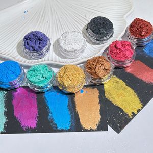 Poudre de mica naturelle colorée, pigment nacré pour la fabrication de savon, de bougies, de résine époxy et d'artisanat coloré - Product Image 1