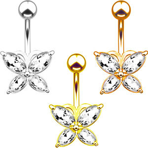 Anelli per <span class=keywords><strong>ombelico</strong></span> Y2K alla moda in acciaio inossidabile, gioielli scintillanti con zirconi per <span class=keywords><strong>piercing</strong></span> all'<span class=keywords><strong>ombelico</strong></span>, gioielli per il corpo a forma di farfalla, <span class=keywords><strong>serpente</strong></span> e cuore per donna - Product Image 3