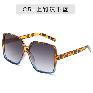 Nuevas gafas de sol de moda para mujer, montura grande múltiple que incluye azul, negro, blanco, dorado, multicolor, gris, marrón, champán, PC - Product Image 6