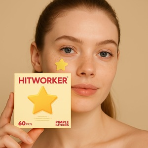 60 piezas lindo impreso <span class=keywords><strong>Starface</strong></span> acné tratamiento pegatinas hidrocoloide acné espinillas parches caja con espejo - Product Image 1