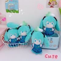 Porte-clés pendentif Hatsune Miku en peluche, style dessin animé mignon, créatif, pour amoureux, sac à dos et voiture