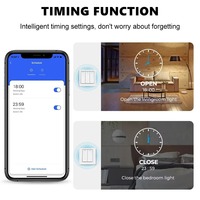 Interrupteurs muraux intelligents Zigbee Smart Life en ABS durable, compatibles avec Alexa, contrôle vocal, programmation horaire, contrôle multiple, norme EU/UK