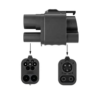 Chargeur adaptateur AC + DC CCS2 vers CCS1 pour connecteurs EV standard européens vers américains