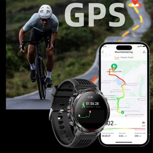 Smartwatch HT37 con <span class=keywords><strong>GPS</strong></span>, Tracker Sportivo da Esterno per Uomo, Schermo da 1,46 Pollici, Batteria da 540mAh, Orologio Impermeabile - Product Image 2