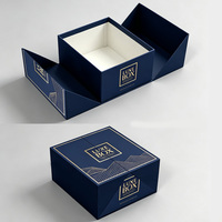 Boîte cadeau rigide pliable à double porte personnalisée, emballage en papier rigide imprimé pour les cadeaux de mariage, bijoux, personnalisation complète disponible