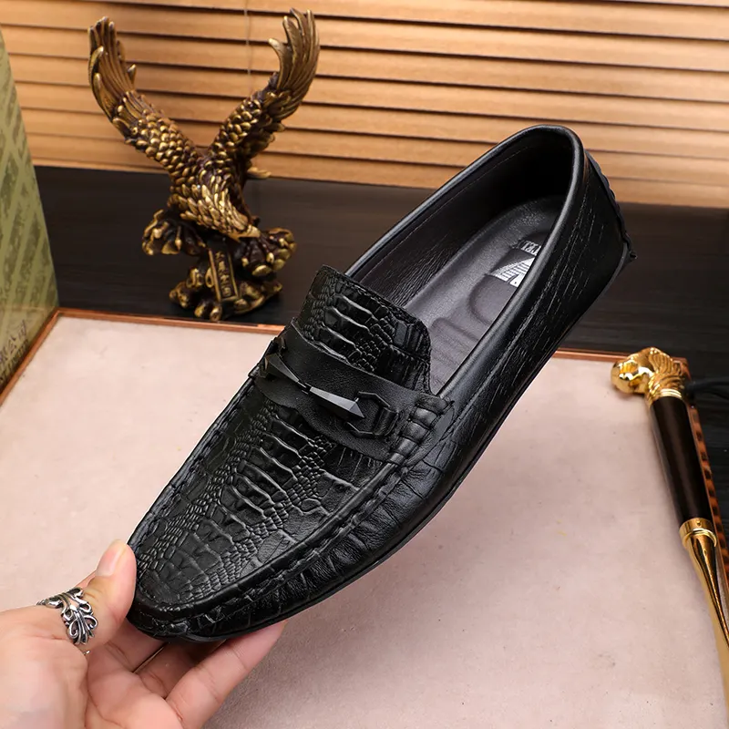 Men's American dropship crocodile skin genuine moccasins leather shoes wholesale china casual loafers