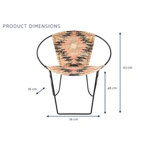 Silla Kilim de Metal 76x76x63cm Multicolor - Product Image 2