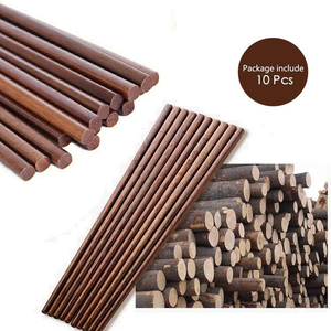 <span class=keywords><strong>Palillos</strong></span> de Madera de Hierro Natural Reutilizables, Aptos para Lavavajillas, Antideslizantes, de 9.8 Pulgadas, Estilo Japonés y Chino, 10 Pares, para Regalo - Product Image 1