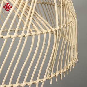 Xh Tối giản Bắc Âu Trang trí nội thất tự nhiên mây wicker Bohemia trang trí ánh sáng mặt dây chuyền Chụp đèn làm bằng tay dệt đèn Bìa - Product Image 5