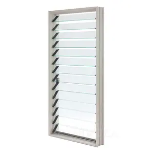 Precio bajo, alta calidad, fija, vertical, aluminio, ajustable, ventana de persiana de vidrio