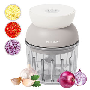 Hachoir Électrique <span class=keywords><strong>Mini</strong></span> Multifonctionnel Portable USB, pour Piment Oignon Sauce Ail, Broyeur Mixeur Trancheur pour Petite Cuisine - Product Image 1