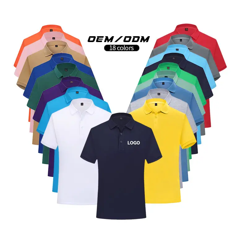 Wholesale 100% Cotton Printing Embroidery Logo Men's Polo Shirt Plain Blank Golf Polo T-shirt Custom Polo Shirts