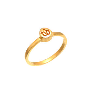 Anillo de Plata de Ley 925 chapado en oro, anillo de apilamiento de loto espiritual, chapado en oro de 18 quilates - Product Image 1