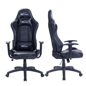 <span class=keywords><strong>Silla</strong></span> de juego giratoria personalizada OEM con función de refrigeración de cuero negro y marco de metal para corredores y jugadores - Product Image 1