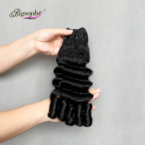 Top Grade màu sắc tự nhiên nguyên FUMI Posh lọn tóc phần mở rộng tóc, nhà máy tốt nhất cho chặt chẽ Posh culrs nguyên bó tóc Trinh Nữ - Product Image 2