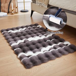<span class=keywords><strong>Tapis</strong></span> Moderne <span class=keywords><strong>Blanc</strong></span> en Fausse Fourrure Douce et Lavable pour Chambre d'Enfant et d'Adolescent, Grand <span class=keywords><strong>Tapis</strong></span> Bulle Lapin pour Salon, Vente en Gros - Product Image 3