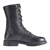 Bottes de combat noires pour hommes avec semelle personnalisée, bottes tactiques en cuir noir gaufré, vente chaude
