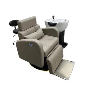 Sillón de Champú Giratorio Moderno Más Vendido de Chuque con Lavabo de Cerámica para Salón de Belleza y Barbería - Product Image 2