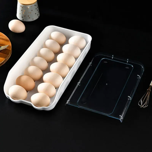 <b>Egg</b> <b>Storage</b> Box Rolling Anti-squeeze Refrigerator Multi-layer <b>Storage</b> Container for Food Ingredients - Product Image 2