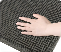 Tapis de bain gaufré FIGOO - Vente directe usine avec pompons, durable et à séchage rapide, pour usage domestique et hôtelier