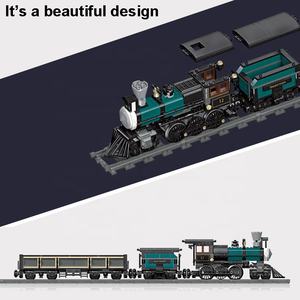 560 Piezas de Bloques de Construcción de Trenes de Vapor Clásicos, Juego de Construcción de Modelos de Trenes, Rompecabezas de Trenes de Rieles, Ladrillos de Juguete <span class=keywords><strong>para</strong></span> Niños - Product Image 5