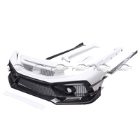Pour Honda Civic 10ème génération FK8, kits de carrosserie style VRS, carbone + FRP, lèvre de pare-chocs avant, spoiler, jupes latérales, séparateurs, canards, garnitures, calandre