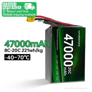 Batería de estado semisólido para drones UAV de 45000mAh 47000mAh, certificada CE, 1000 ciclos, multimotor, 6S12S18S 24S, gran capacidad de 10000mAh-6S 4.4 - Product Image 2