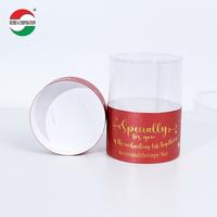 Eco Friendly per uso alimentare di natale caramelle regalo scatola di cioccolato con finestra per animali domestici tubo cilindrico di cartone imballaggio