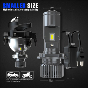Miniproyector led para faros delanteros de coche, bombillas de lente bi-led, H4, H7, 2023 K, 6000 Chips, h4, 3570 - Product Image 3