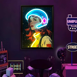 Cadre photo LED lumineux, décoration murale intérieure, peinture suspendue lumineuse, alimentation USB, lumière ambiante à intensité variable 5V, personnalisable - Product Image 6