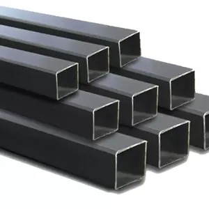 Tubo Cuadrado de hierro negro para construcción, tubería de acero Q235 Q235B de 50x50mm y 6m de longitud, promoción de China