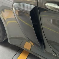 Calandre avant en fibre de carbone entièrement nouvelle et améliorée pour 718 RS, 718, 982 Cayman RS avec cache d'admission d'air latéral (Nouveau modèle)