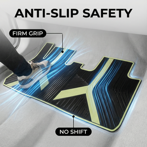 Alfombrillas de Goma para Automóvil, Protector para Todo Clima, Borde Extendido 3D, Alfombrillas para Tesla Model Y 2024, Juego de <span class=keywords><strong>3</strong></span> Alfombrillas Delanteras - Product Image 5
