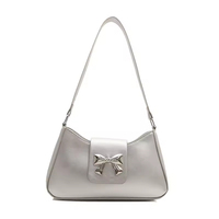 Bolso de Mano de Alta Calidad para Mujer, Bolso de Hombro de Moda, Bolso de Cuero PU con Lazo para Accesorios Diarios