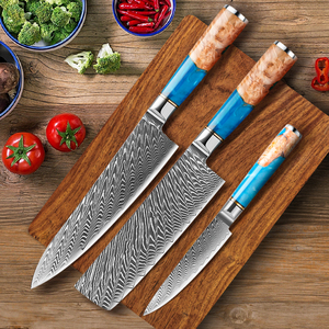 Bộ dao bếp Damascus 67 lớp cán nhựa IOKO, dao chặt thịt, dao thái, dao Damascus - Product Image 2