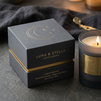 Scatola Regalo Personalizzata di Lusso con Nuovo Design Stampato in Cartone Rigido Grigio per Vino, Profumi e Candele Profumate