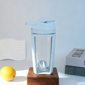 Wholesale High- Portable Protein Powder <b>Shaker</b> 500ml Sports Fitness Water <b>Bottle</b> Leak-proof Pressing Type Cup with Graduations - Product Image 5