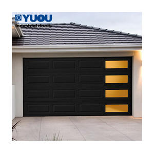 <span class=keywords><strong>Porte</strong></span> de <span class=keywords><strong>garage</strong></span> sectionnelle design, fonctionnement <span class=keywords><strong>automatique</strong></span> électrique, avec choix de verre isolant en aluminium ou en acier, architecture moderne - Product Image 1