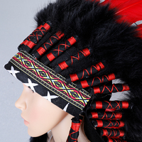 Coiffe en plumes de style indien vintage, idéale pour les fêtes à thème, les spectacles sur scène et les séances photo