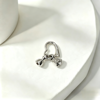 Vente Flash : Fermoir Cœur en Laiton de Haute Qualité, Connecteur Métallique Plaqué Rhodium, Apprêts de Bijoux Faits Main DIY pour Femmes