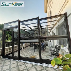 Diseño moderno de alta resistencia cubierta de aluminio personalizada para Patio al aire libre <span class=keywords><strong>porche</strong></span> Patio recinto con techo de vidrio fijo - Product Image 6