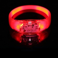 Bracelet LED lumineux avec logo, activé par le son, en solde de Noël