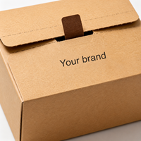 Boîte à languette en papier kraft personnalisée pour les commandes par abonnement, les vêtements, les cadeaux et l'emballage de détail