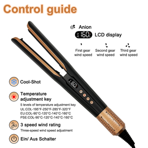 Lisseur à <span class=keywords><strong>cheveux</strong></span> compact en tourmaline Air Ionic Airstyler Plaques en titane Fonction humide/sèche Multistyler à ions négatifs <span class=keywords><strong>pour</strong></span> salon - Product Image 2