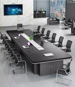 Muebles de oficina Liyu, personalización al por mayor de sala de calidad, escritorio de reuniones de lujo de madera, mesa de conferencias grande moderna - Product Image 3