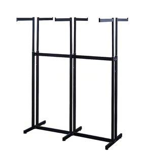Modern Metal Garment <strong>Display</strong> <strong>Rack</strong> 1160*500*1580mm 6-Shelves Six-Arms <strong>Cloth</strong> Hanging Stand Foldable Portable Freestanding Powder - Product Image 1