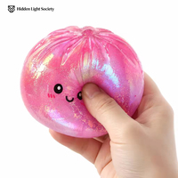 Jouets anti-stress moelleux de 8,5 cm, jouets promotionnels, jouet anti-stress moelleux en forme de boulette fourrée à la maltose avec cuiseur vapeur