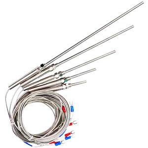 Stainless Steel Thermocouple Type K 100mm Temperature Sensing Wire Probe Shielded Temperature Sensor <b>Instrumentation</b> <b>Cables</b> - Product Image 3